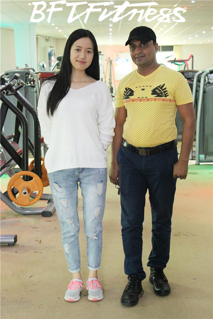 印度客户来中国广州博菲特进口健身器材