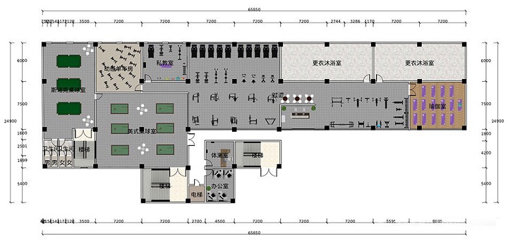 健身房2D器械配置解决方案